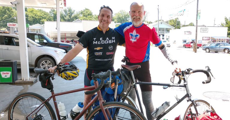 Scout volunteer raises money for campers by cycling across the country