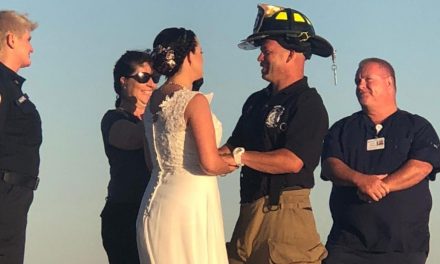 A hurricane hit right before their wedding day. These first responders didn’t let that stop them