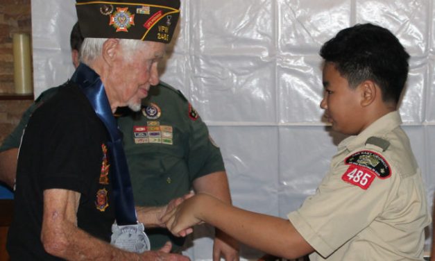 Korean War vet receives rare medal for his 75 years of Scouting service
