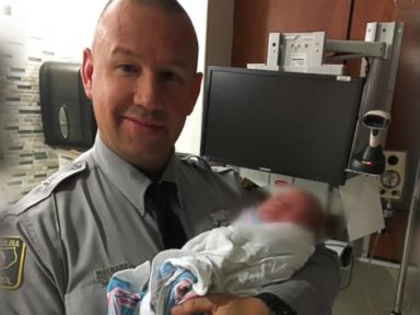 WATCH:  State trooper delivers baby on side of highway